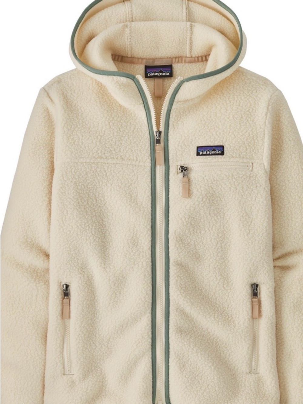 Patagonia Natural retro pile fleece hoodie